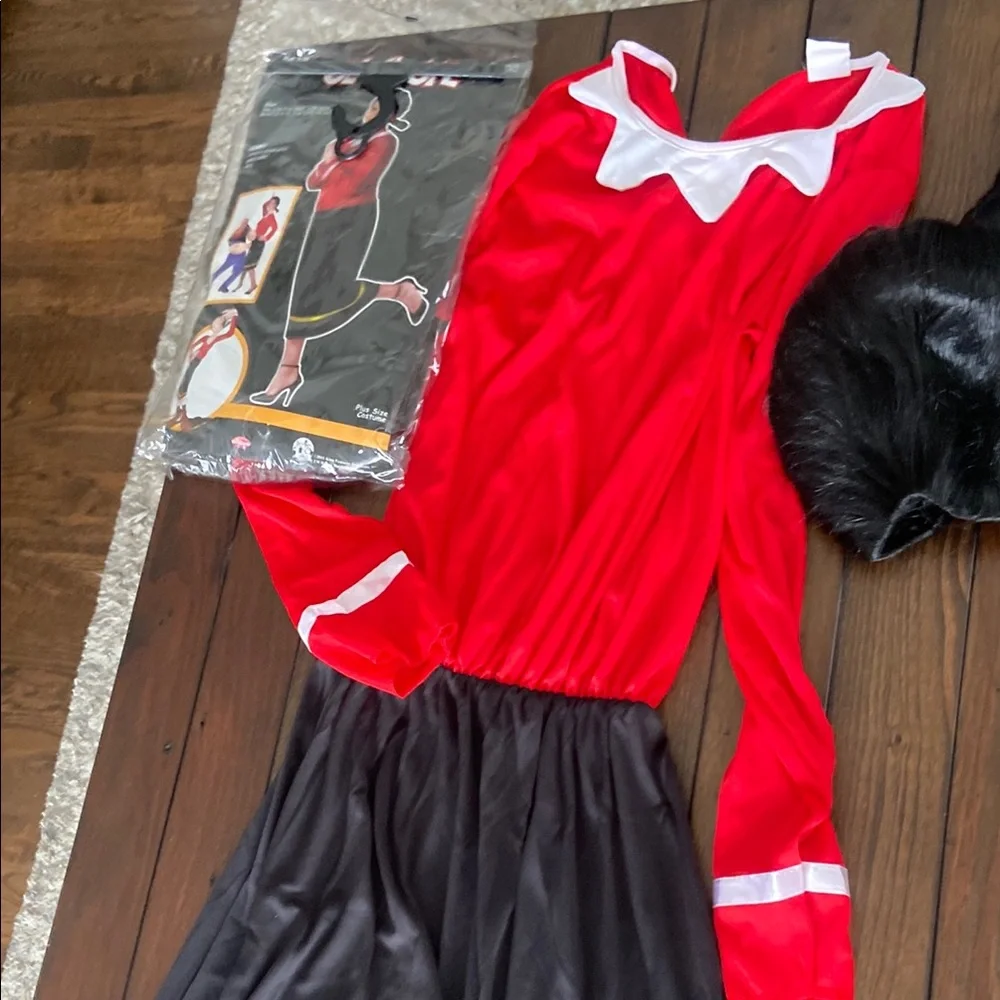 Olive Oyl Costume Plus Size 16-20 Complete Set with Wig
